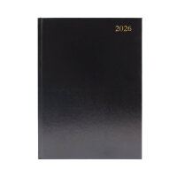 5 Star Desk Diary Day Per Page Appointment A4 Black 2026 KFA41ABK26