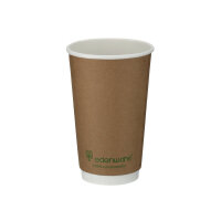 Go-Pak Double Wall Coffee Cup 16oz PLA Lined 20x25 Kraft (Pack of 500) B04014EU