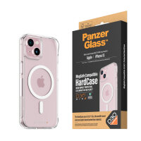 PanzerGlass ® HardCase Transparent w. White MagSafe & D3O® iPhone 15