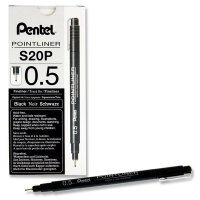 Pentel Arts S20P 0.5Mm Pointliner Fineliner Pen - Black