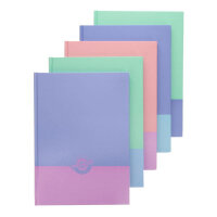 Premto Fusion Pastel A4 160 Page Lay Flat Hardback Notebook - Assorted Colours