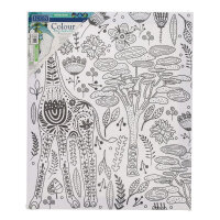 Icon 250X300Mm Colour My Canvas - Jungle Giraffe