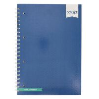 Concept Blue A4 160Pg Hardback Spiral Notebook