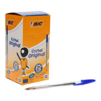 Bic Box 50 Cristal Original Ballpoint Pens - Blue