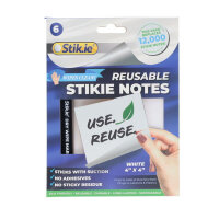 Stik-Ie Pkt.6 Reusable Stikie Notes 4X4 - White