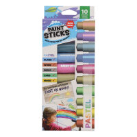 World Of Colour Pkt.10 10G Washable Poster Paint Sticks - Pastel