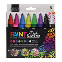 Icon Pkt.8 Acrylic Paint Pens