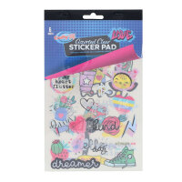 Crafty Bitz 6 Sheets Assorted Clear Sticker Pad - Love