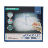 Concept 200X200Mm Acrylic Led Notice Board