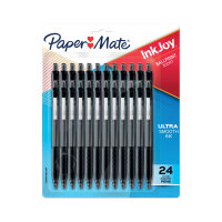 PaperMate Inkjoy 300Rt Ballpoint Medium 1.0mm Tip Black (Pack of 24) 2223762