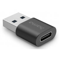 Hama 00200357 cable gender changer USB-A USB-C Black