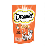 Dreamies Cat Treats Chicken 60g Pouch (Pack of 8) 994922