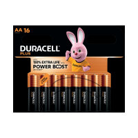 Duracell Plus AA Battery Alkaline 150% Extra Life Power Boost (Pack of 16) 5009375+