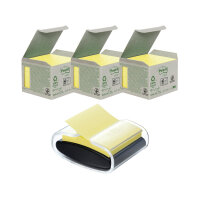 Post-It Recycled Z-Notes 76x76mm Yellow (Pack of 6) Buy 3 + FOC Dispenser