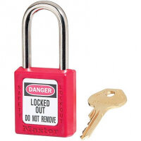 Master Lock Zenex Red Steel Lockout Padlock 37mm 