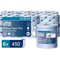Tork M2 Centrefeed Wiping Paper Plus Blue Roll (Pack of 6)