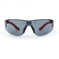 Riley Stream Red Grey-Lens Safety Glasses