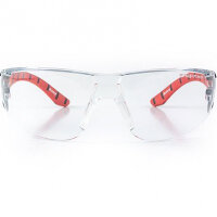 Riley Stream Red Clear-Lens Safety Glasses