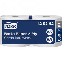 Tork White Combi Basic Paper Towel Roll 340m (Pack of 2)