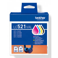 Brother LC521VAL Genuine Ink Cartridge Value Pack