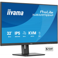 iiyama ProLite 32’’ QHD IPS technology panel with RJ45 (LAN), KVM Switch and USB-C Dock with 95W power delivery