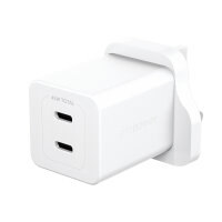 PanzerGlass empower by ® Turbo 45W Charger incl. 2 x USB-C | UK Plug | Silver White Clear screen protector Universal 1 pc(s)