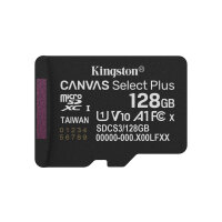 Kingston Technology 128GB micSDXC Canvas Select Plus Gen3 150R A1 Single Pack w/o ADP