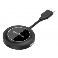 Manhattan 1080p Wireless HDMI Display Adapter with HDMI Transmitter, Dongle Wirelessly Displays a Video Signal from an HDMI Device on an HDMI TV or Projector, Requires Receiver from #208420 Wireless HDMI Presentation Kit, Black