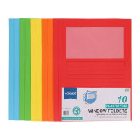CONCEPT PKT.10 A4 PLASTIC FREE WINDOW FOLDERS