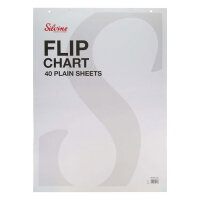 SILVINE 40 SHEETS FLIP CHART - WHITE