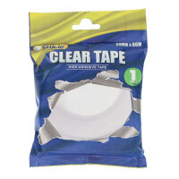 STIKIE 24MM X 66M CLEAR HIGH ADHESIVE TAPE