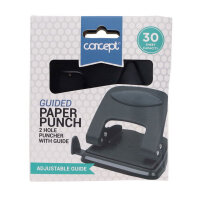 CONCEPT GUIDED 2 HOLE PAPER PUNCH - 30 SHEETS