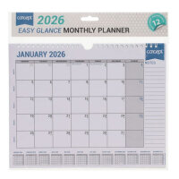 CONCEPT A4 2026 EASY GLANCE MONTHLY PLANNER