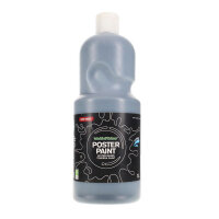 WORLD OF COLOUR 1ltr POSTER PAINT - BLACK