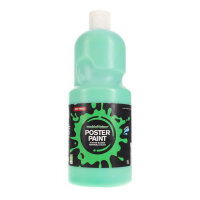 WORLD OF COLOUR 1ltr POSTER PAINT - EMERALD GREEN