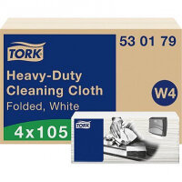 Tork W4 White Folded Heavy-Duty Cleaning Cloths (Pack of 4) 4924120