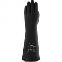 Ansell AlphaTec 87-104 Blk Latex Chemical-Resistant Gloves 9