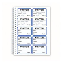 Avery Visitor Sign-In Book with 250 Paper Badges 4850S-THR.UK