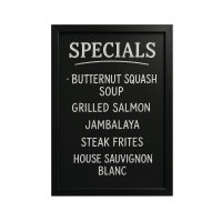 Deflecto Wall Mounted Chalkboard 400x600mm Black WCB-40-60-BLK