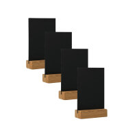 Deflecto Double Sided A5 Countertop Chalkboard Information Display Dark Oak (Pack of 4) TCB-A5-OAKX4