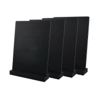 Deflecto Double Sided A4 Countertop Chalkboard Information Display Black (Pack of 4) TCB-A4-BLKX4