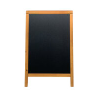 Deflecto Double Sided Pavement A Frame Chalkboard 850x545x440mm Teak PACB-85-TE