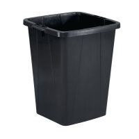 Durable Eco 90L Waste Recycling Bin Black Strong Square Durabin 1800505221