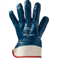 Arco Essentials Safety-Cuff Nitrile-Coated Work Gloves 9