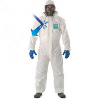 Ansell AlphaTec 2000 Comfort Model 129 White Chemical Coverall XL