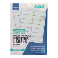 Concept Office Pro A4 Multi-Purpose Printer Labels 25 Sheets - 14 Labels 99Mmx38Mm