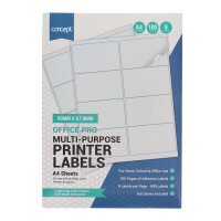 Concept A4 Multi-Purpose Printer Labels - 8 Labels Per Sheet Pack of  100 Sheets 99x67.8mm
