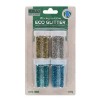 Icon Craft Biodegradable Glitter 10gr X 4 Colours