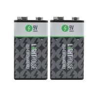9V USB-C Rechargeable Li-ion Battery Pack of 2