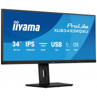 iiyama ProLite XUB3493WQSU-B6 computer monitor 86.4 cm (34") 3440 x 1440 pixels UltraWide Quad HD LED Black